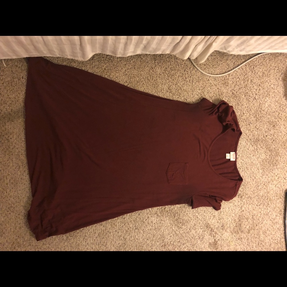 Burgunday T-Shirt Dress (SMALL)